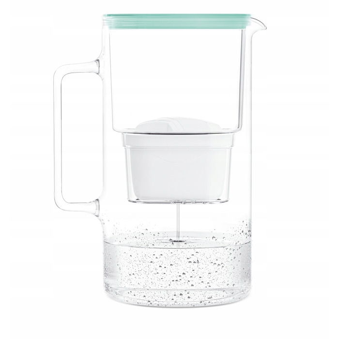 Скляний фільтраційний глечик Wessper D2 BOROSILICATE FF 3л, м'ятний + фільтр