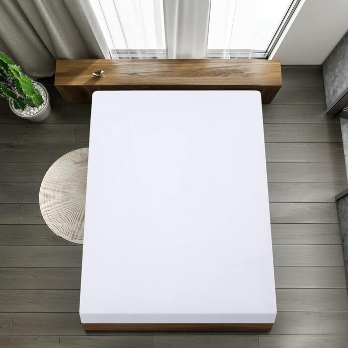 Utopia Bedding - 6-Piece Fitted Sheet Set - 180 x 200 cm - White - Brushed Microfiber Fitted Sheet - 35 cm Deep Pocket
