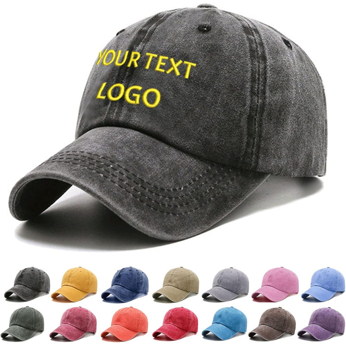 Персоналізована бейсболка з вишивкою, логотипом та друком фото, зображення. Ідеальний подарунок на Різдво для мами, тата, чоловіка, жінки, друга. Вимита бейсболка.