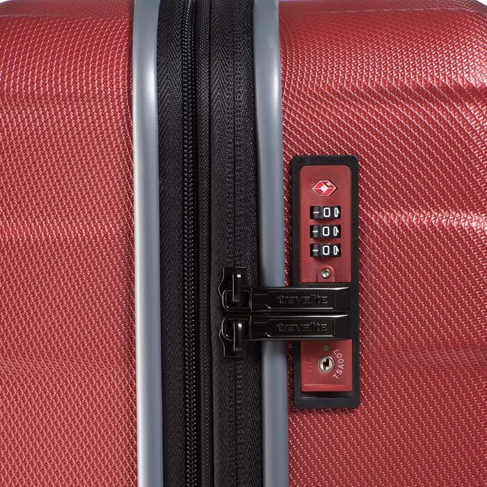 Жорсткий валізний тревеліт на 4 колесах з TSA-замком, 55 см, 40 л, IATA, серія VECTOR, кораловий колір