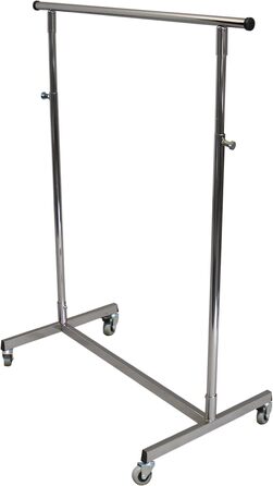 GERSO Adjustable Height Rolling Clothes Rack 100-180cm Extendable Clothes Rail 98-135cm Rolling Garment Rack with Drawers
