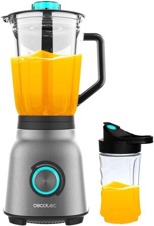 Cecotec Power Black Titanium 1300Max Stand Mixer - 1300W, 1.5L, 2 Speeds, Titanium Blades, Pulse Function, Ice Crushing
