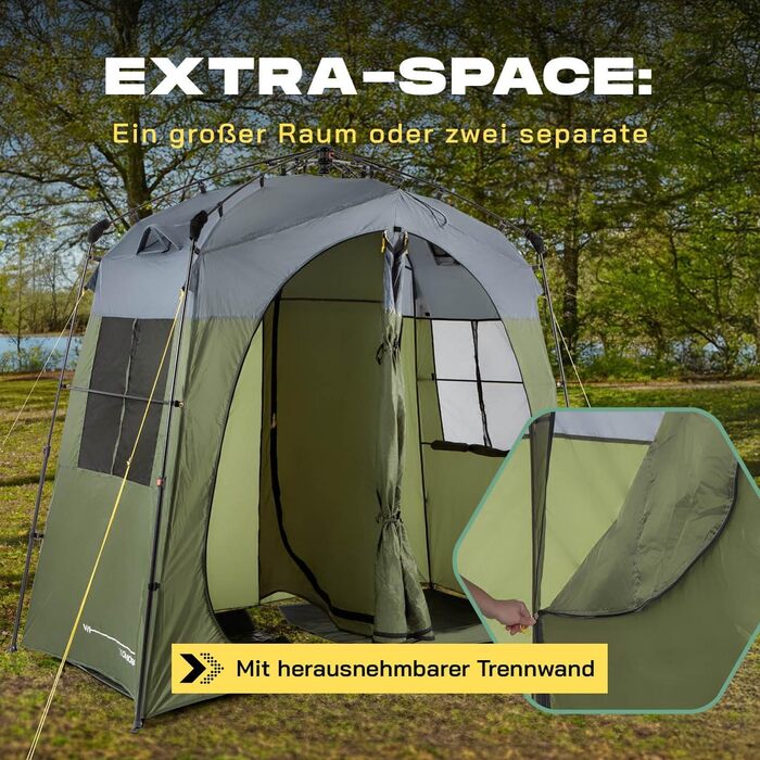 LUMALAND Преміум душова кабіна | Намет для туалету для внутрішнього та зовнішнього використання | Мобільний переодягальний та складський намет | Намет для фотографії тварин | Ідеально для кемпінгу, фестивалів та риболовлі | Водонепроникний та вітростійкий