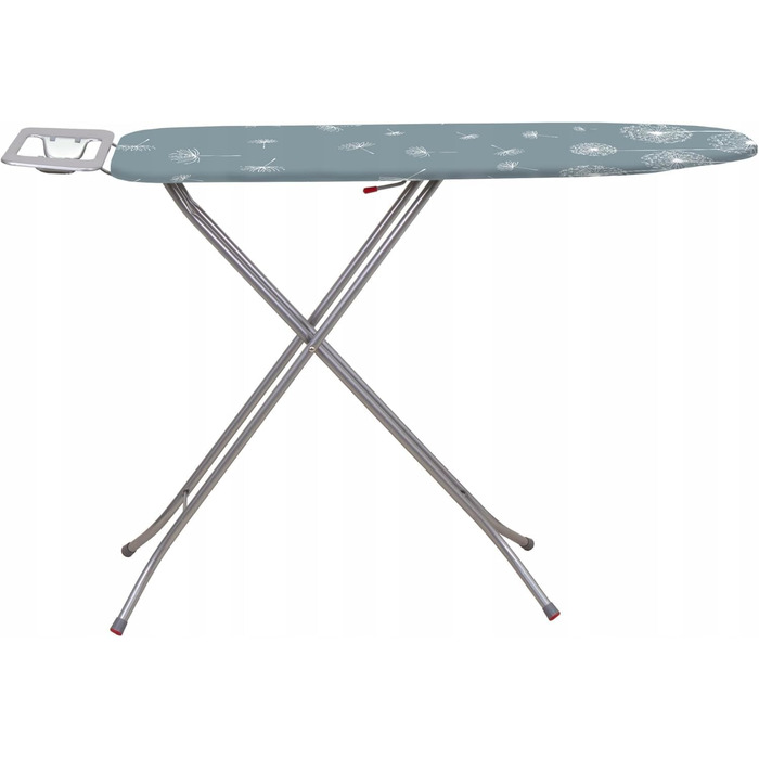 Складане прасувальне щитове полотно Basic, 114x34 см з металевою сіткою, з підкладкою з 5 мм піною та полицею для праски, з антиковзними ніжками