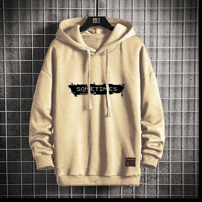 Худі Moshtashio чоловіче базове з капюшоном, світшот з довгими рукавами, класична чоловіча куртка-толстовка, унісекс, білий (L, Бежевий)