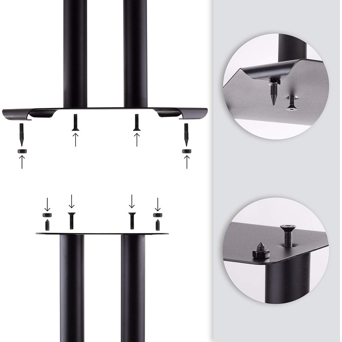 Підставка для колонок Duronic SPS1022/80 – 80 см – з піском – для Hi-Fi/Stereo/Heimkino 5.1