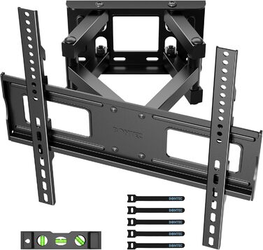 BONTEC Swivel & Tilt TV Wall Mount - Full Motion for 23-70 inch LCD LED Curved TVs & Monitors (up to 45kg, VESA 400x400mm)