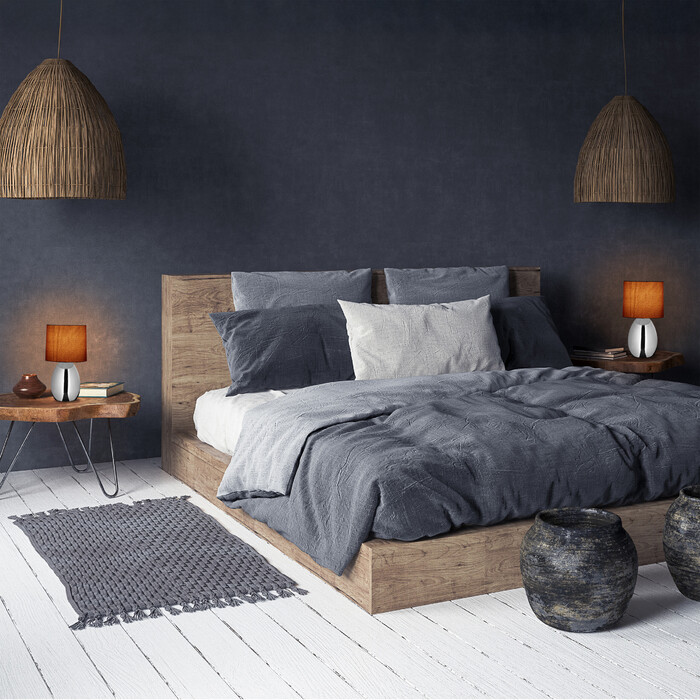 Relaxdays Table Lamp Metal & Fabric