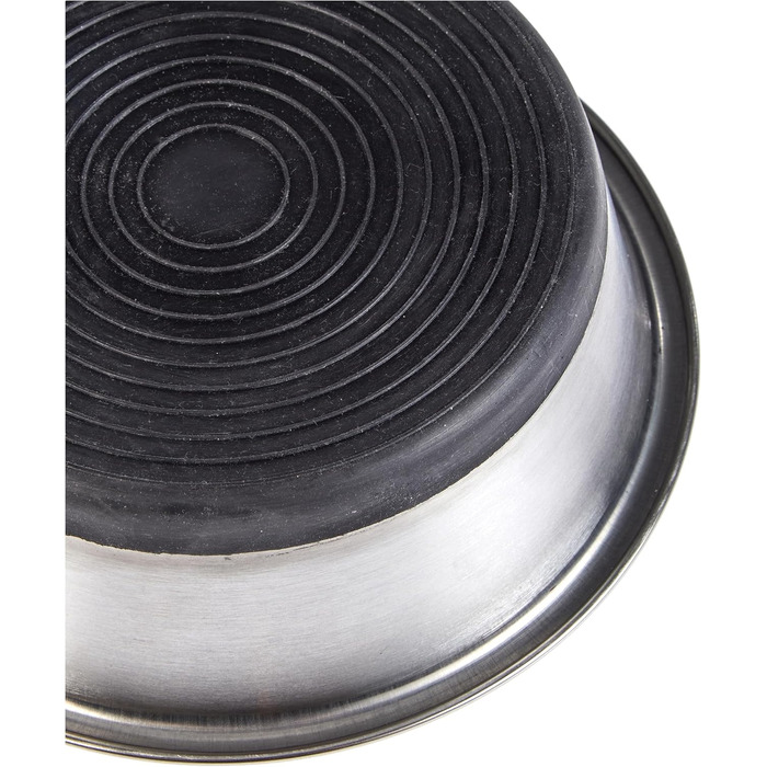 Миска для собак Kerbl з нержавіючої сталі, 2 шт., об'єм 425 мл (2800 мл загальний об'єм), неслизька, срібна