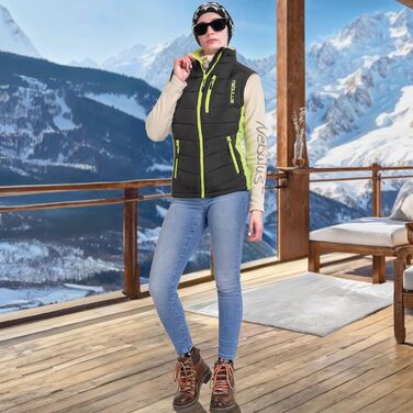 Жилет Nebulus Weste Revival Daen чорного та лаймового кольору, розмір S