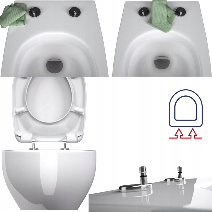 Сидіння для унітаза Geberit Selnova Square Hamberger, білий duroplast