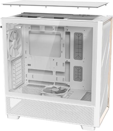Корпус для ПК Antec Flux Midi Tower, чорний/білий, Gaming Case