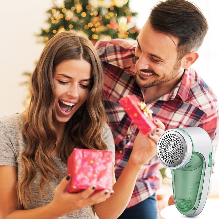 Електричний видалення ворсу для одягу, бездротовий, з USB-кабелем, змінна насадка, для пуловерів та вовняних виробів (зелений)