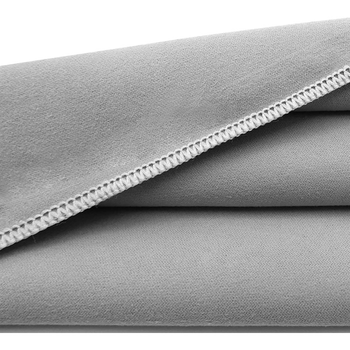 Набір рушників Leeyunbee з мікрофібри (2 шт.) - 160x80 см + 80x40 см, швидковисихаючі, для спорту, подорожей, пляжу (світло-сірий)