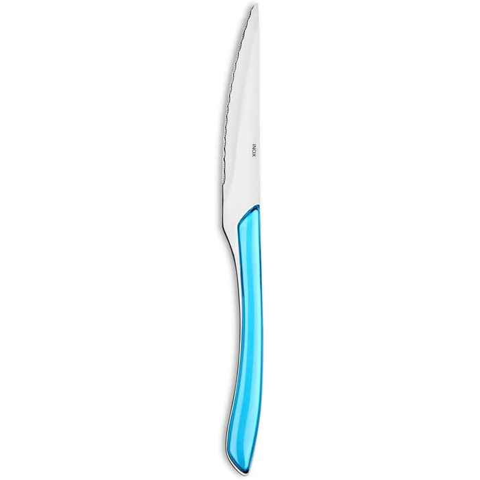 Amefa ECLAT Cutlery Set Turquoise Dining Cutlery 24-Piece for 6 People Stainless Steel Rust-Proof High-Quality Plastic Handle Shells Dishwasher-Safe Cutlery Set 6 People Camping Cutlery