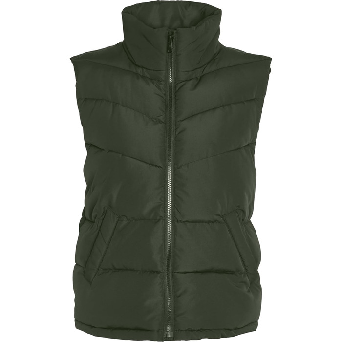 Жіночий жилет Noisy May NMDALCON, короткий, чорно-білий (38, Kombu Green)