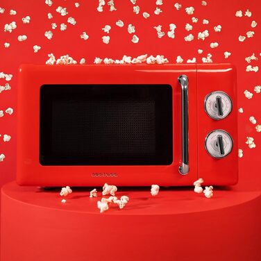 Мікрохвильова піч Cecotec Proclean 3110 Retro Green: 700 Вт, 6 рівнів, таймер до 30 хв, функція розморожування, механічне керування, зелений колір, сталевий фініш