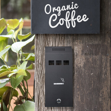 Relaxdays Black Wall-Mounted Cup Holder