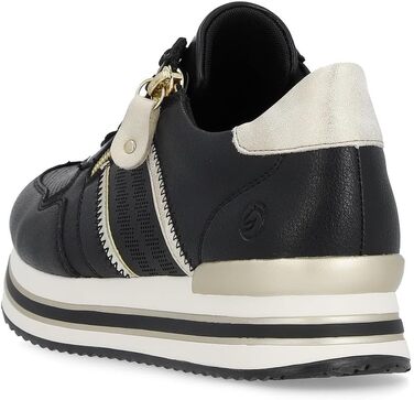 Жіночі кросівки Remonte D1318 – чорні, напівчеревики, знімні устілки (41 EU)