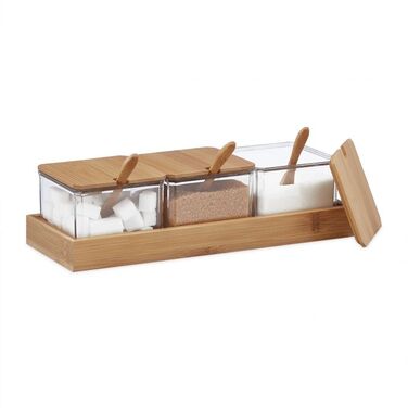Relaxdays Spice Container Set with Spoon & Lid
