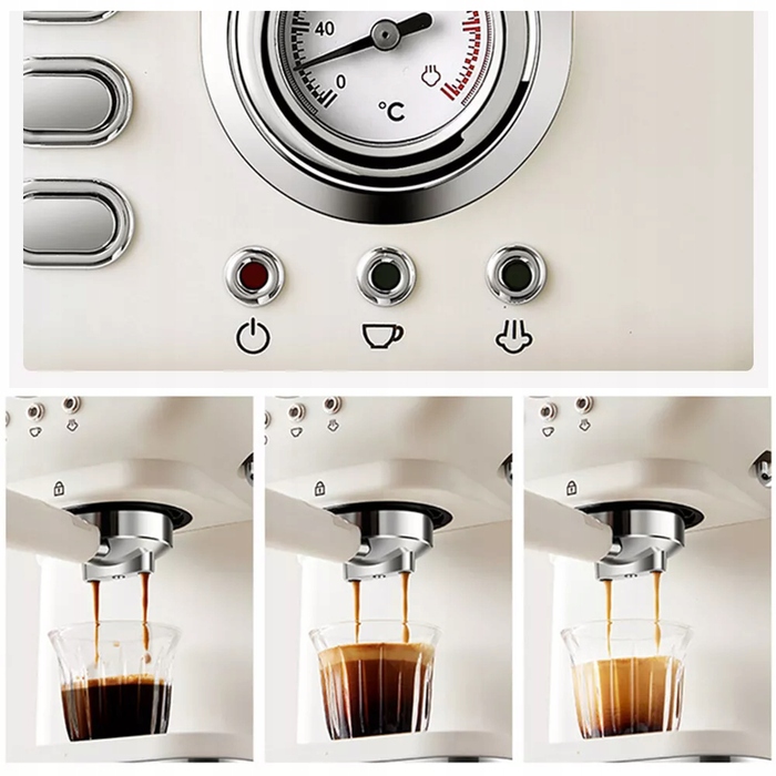 Рістковий кавомашина Bedee, 1050 Вт, біла