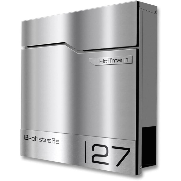 Поштовий ящик Metzler Thobe з нержавіючої сталі, з відділенням для преси та іменним табличкою