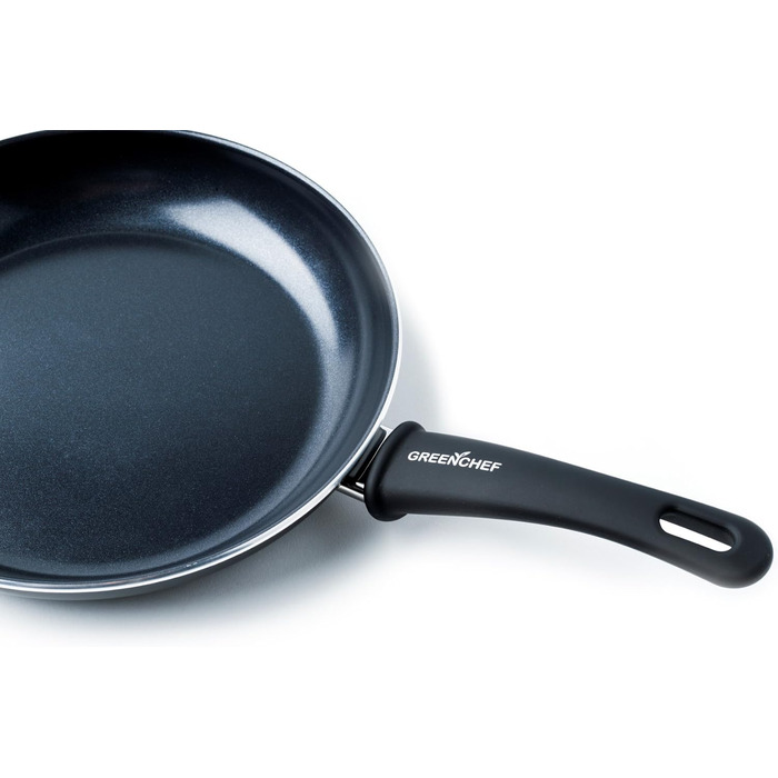 GreenChef Diamond Soft Grip Non-Stick Coating, 30cm, PFAS-free, Induction, Dishwasher Safe, Black 30cm (Frying Pan, 20cm Frying Pan)