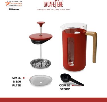 Френч-прес La Cafetière Pisa з нержавіючої сталі, зелений, на 3 чашки, у подарунковій коробці