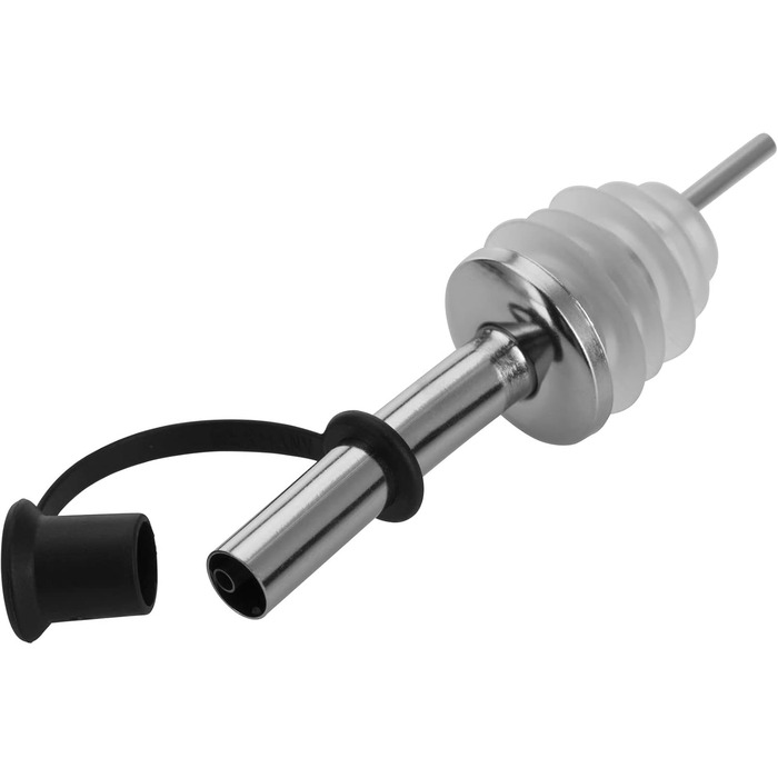 Виливаючі насадки Westmark 2 для пляшок з алкоголем, олією, оцтом, з петлею, з повітряною трубкою, метал/нержавіюча сталь, натуральна пробка, Inox Standard, сріблясті, 2 шт.