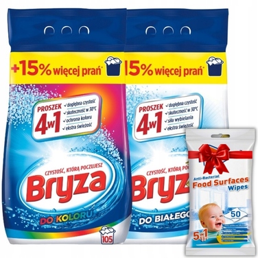 Пральний порошок Bryza 4в1 Color White, 13,65 кг (210 прань)