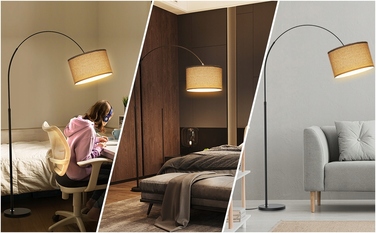 Підлогова лампа Modlicht бежева, E27 9 Вт, з функцією диммування