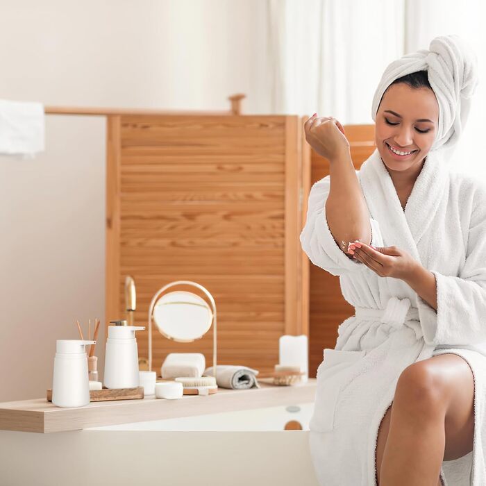 Дозатор мила з пластику, 2 шт. - дозатор мила з помпою для ванної, кухні, мийної кімнати (білий)