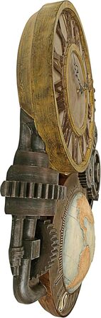 Design Toscano Sculptural Wall Clock, Dimensions: 5 x 15 x 44.5 cm