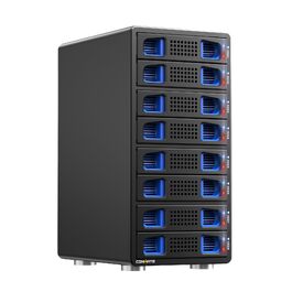 Зовнішній корпус для HDD/SSD CENMATE 808TC, 2 слоти 2.5/3.5 SATA, 10Gbps, USB 3.2 Type-A/C, з охолодженням та Hot Swap
