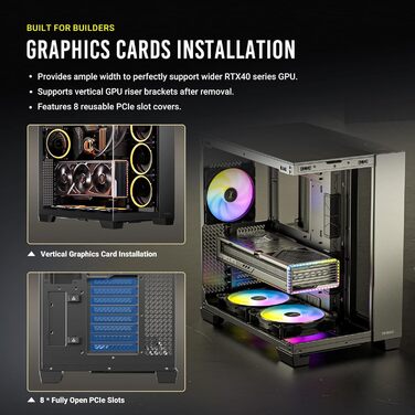 Корпус для ПК GEH Antec C8 Wood Full Tower чорний (ARGB)