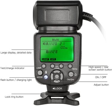 LED кільцева лампа Ringblitz з TTL та автофокусом для камер Nikon D7100, D7000, D5200, D5000, D3200, D3100, D90, D300S, D600