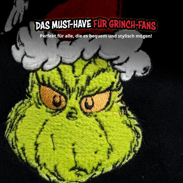 Тапочки додому United Labels Grinch, унісекс, зимові, чорні (46/47 EU)