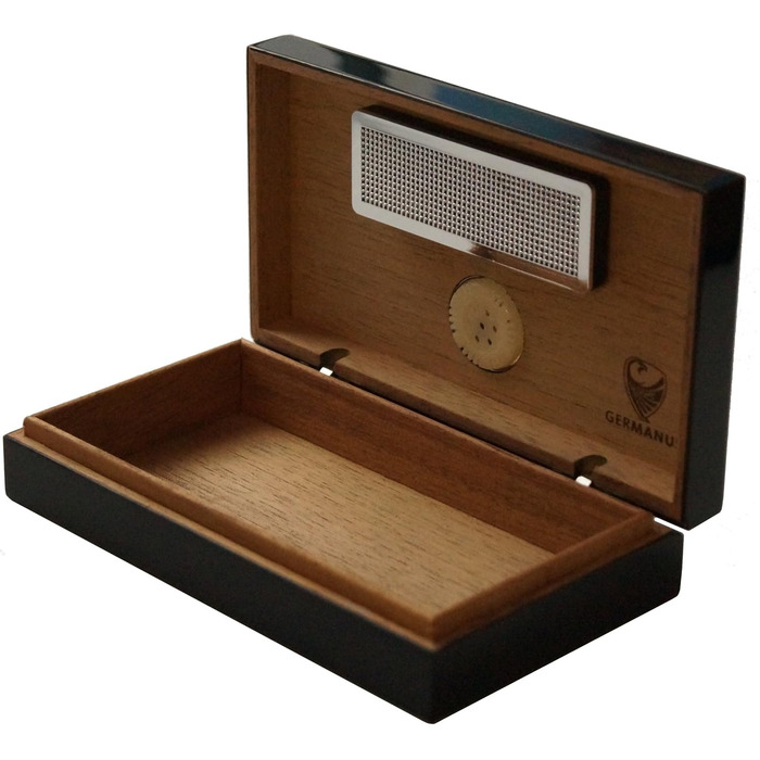 Міні-умісниці для сигар Germanus, чорний колір, з кедрової деревини, з брошюрою про умісниці