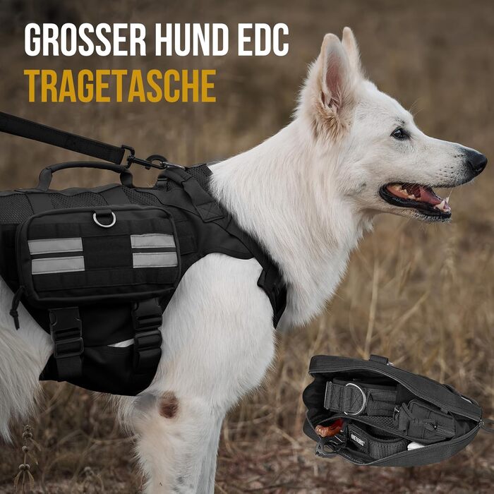 Futterbeutel OneTigris для собак (2 шт.) MOLLE система, 23,5x13x5 см, чорний