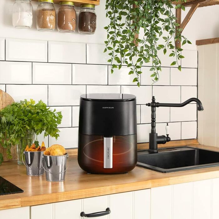 Фритюрниця Cecotec Cecofry Deluxe Rapid Moon, 2.5 л, чорний, 1400 Вт, 8 режимів, до 200°C, для миття в посудомийній машині
