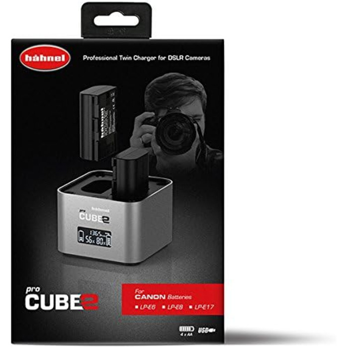 Зарядний пристрій Hähnel ProCube 2 для Canon LP-E6, LP-E6n, LP-E6NH, LP-E8, LP-E17
