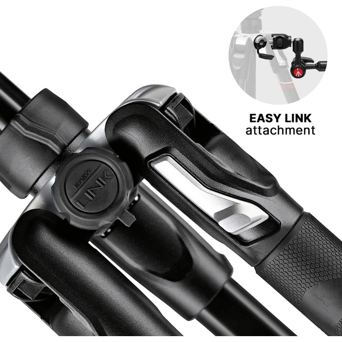 Штатив Manfrotto Befree Advanced 3-Way з тріножкою та рідинною головкою, алюміній, для камер та відеокамер до 6 кг, компактний, аксесуари для фото та відео (Befree Adv 3-Way Sony Alpha Alu)
