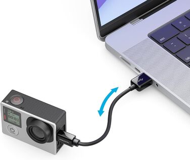 Кабель Micro USB deleyCON 0.15м для Android, смартфонів, планшетів, MP3 плеєрів, камер - Чорний