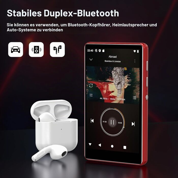 MP3 плеєр SWOFY з Bluetooth та WiFi, 4.0