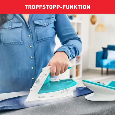 Tefal FV6520 Freemove Air Cordless Steam Iron | 2400 W | 25g/Min Continuous Steam | 115g/Min Steam Burst | Cordless Technology | Automatic Shut-Off | Turquoise/White