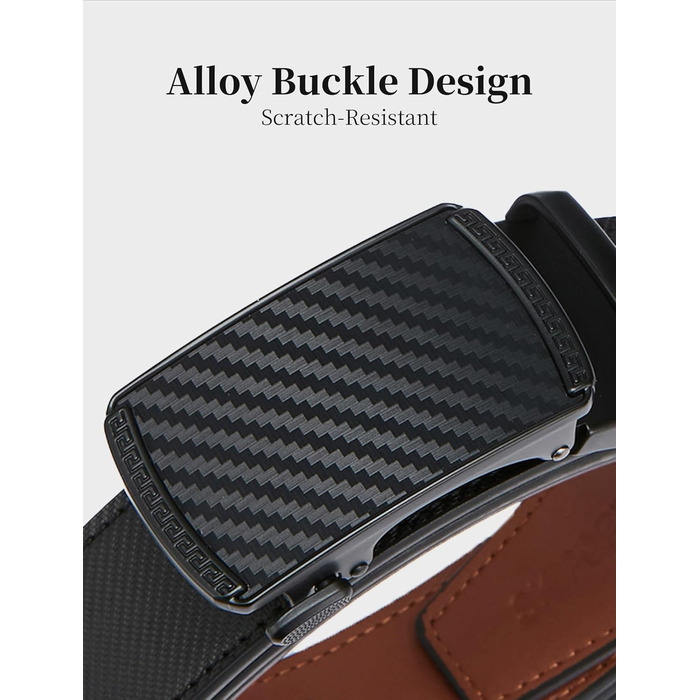 Чоловічий шкіряний ремінь на пряжці, 3.5 см, регульований, для джинсів, комфортна посадка (42-48)