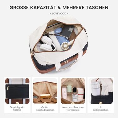 Сумка-мішок LOVEVOOK для подорожей, клініки, пологового будинку, ручної поклажі, 52x38x25 см (50 л)