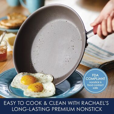 Набір посуду Rachael Ray Cucina Nonstick, 12 предметів, лавандовий (вишнево-червоний)