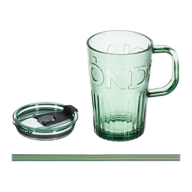 Relaxdays Set of 2 Handle Glasses