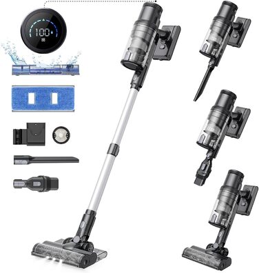 Бездротовий пилосос Proscenic P15: 55KPa, 580W, 70 хв, LED-дисплей, антизаплутування, фільтр 6 шарів, для дому, килимів, шерсті тварин